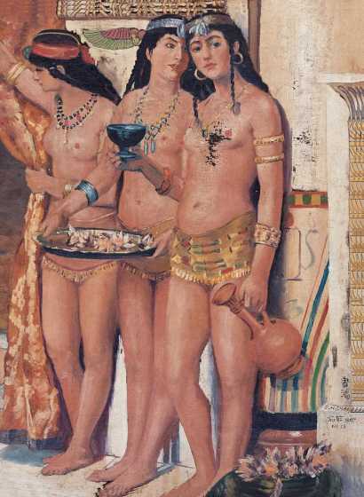 常书鸿 1947年作 埃及璧画
